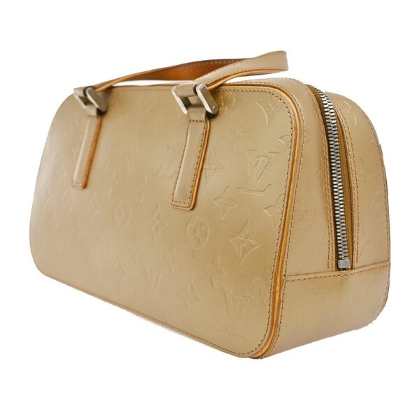 LOUIS VUITTON Shelton MM Hand Bag Monogram Mat Leather Gold M55177 34TA037 - Picture 4 of 16